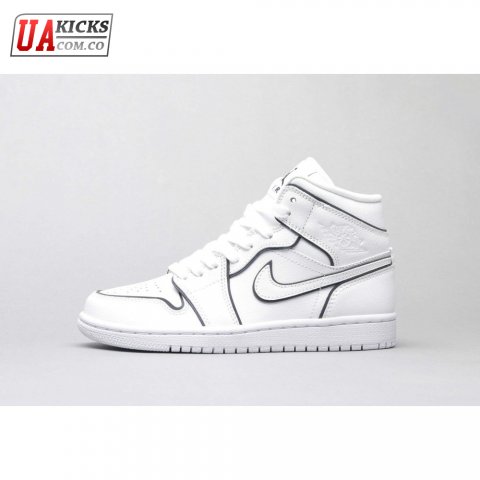 Air Jordan 1 Mid Iridescent Reflective White 36-46