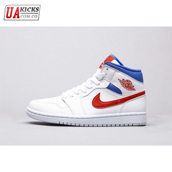 Air Jordan 1 Mid White Red Royal 36-46