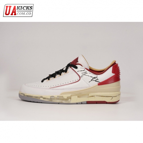 OFF-WHITE x Jordan 2 Retro Low SP White Red SIZE: 40-47.5