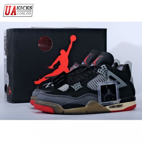 Off-White X Air Jordan 4 Bred CV9388-001 Size 40-47.5