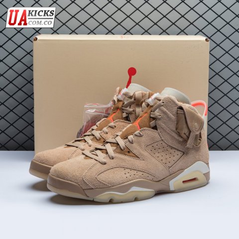 Travis Scott x Air Jordan 6 Retro 'British Khaki' Size 40-47.5