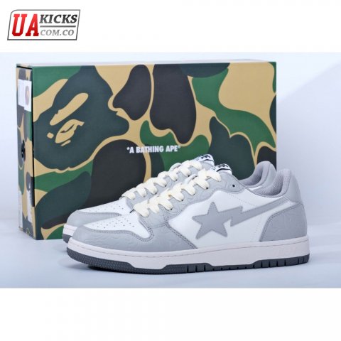 Bape Sk8 Sta Grey White Size 40-45