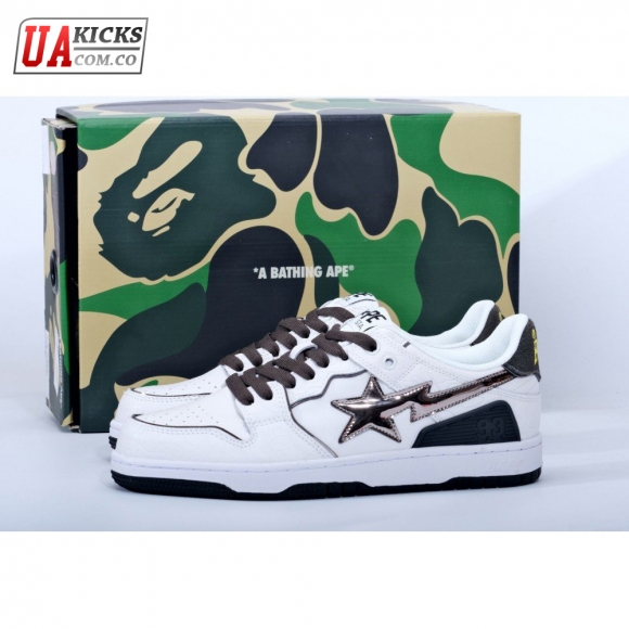 Bape Sk8 Sta White Silver Size 40-45