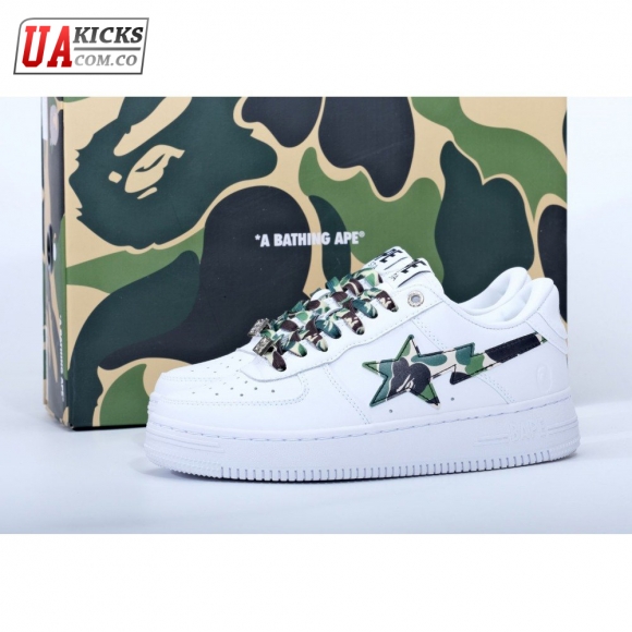 Bape Sta Low White ABC Camo Green Size 36-45