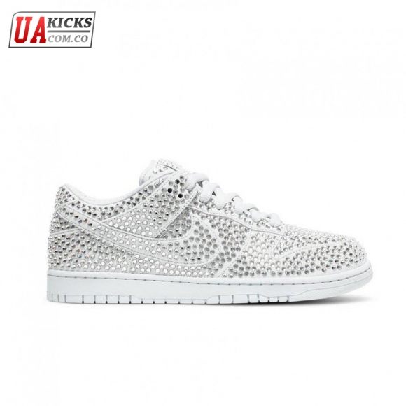 Cactus Plant Flea Market x Swarovski x Dunk Low 'Pure Platinum' Size 36-47.5