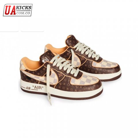 Nike Air Force 1 Low Louis Vuitton Monogram Brown Damier Azur Size 36-46