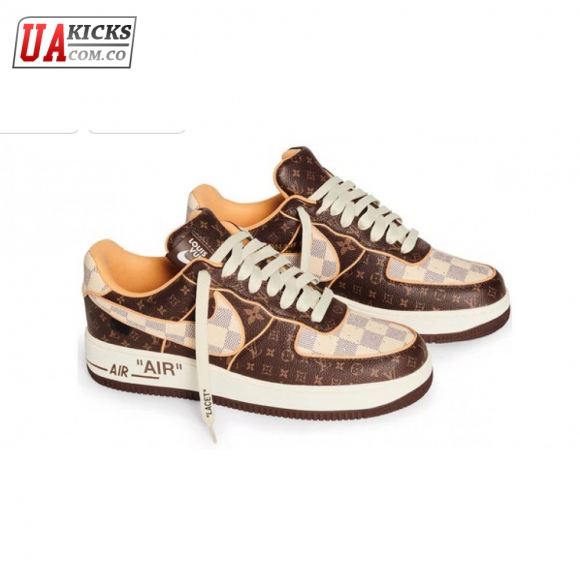 Nike Air Force 1 Low Louis Vuitton Monogram Brown Damier Azur Size 36-46