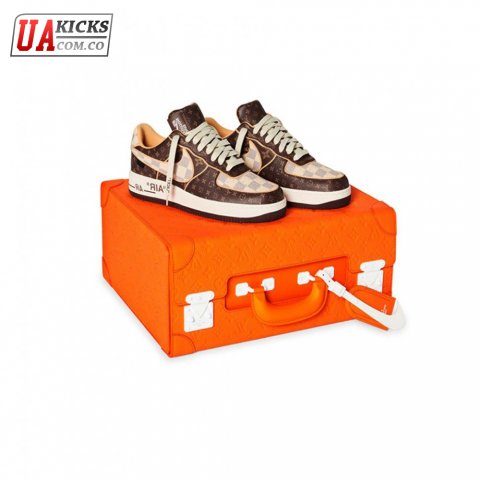 Nike Air Force 1 Low Louis Vuitton Monogram Brown Damier Azur Size 36-46