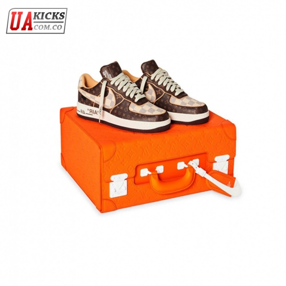 Nike Air Force 1 Low Louis Vuitton Monogram Brown Damier Azur Size 36-46