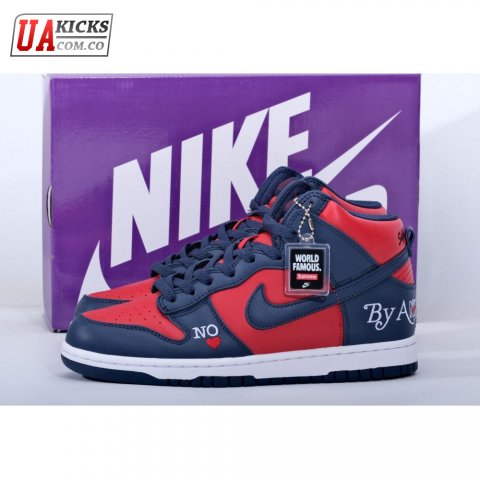 Supreme x Nike SB Dunk High By Any Mean Navy Size 36-47.5