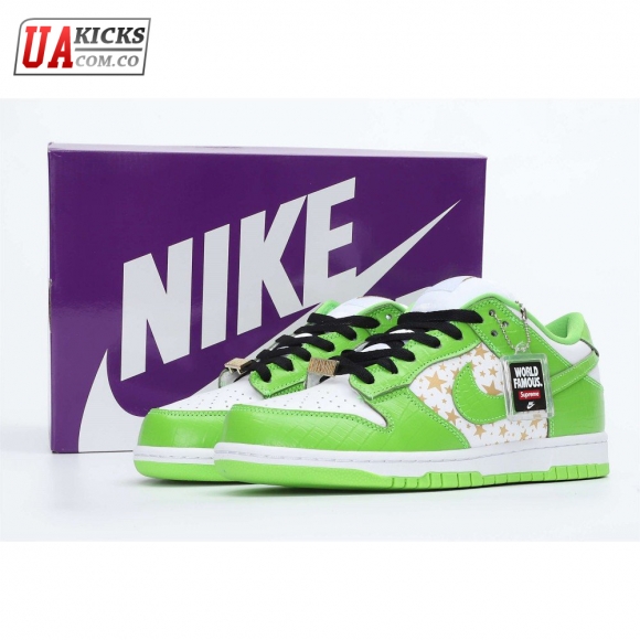 Supreme x Nike SB Dunk Low White Green SP36-47.5