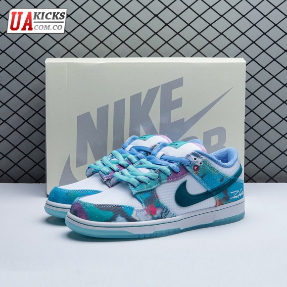 Futura Laboratories x Nike Dunk Low SB 'Bleached Aqua' HF6061 400 Size 36-47.5