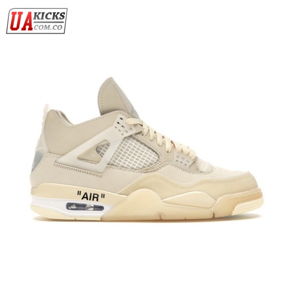 Off-White x Wmns Air Jordan 4 SP 'Sail' Size 36-47.5