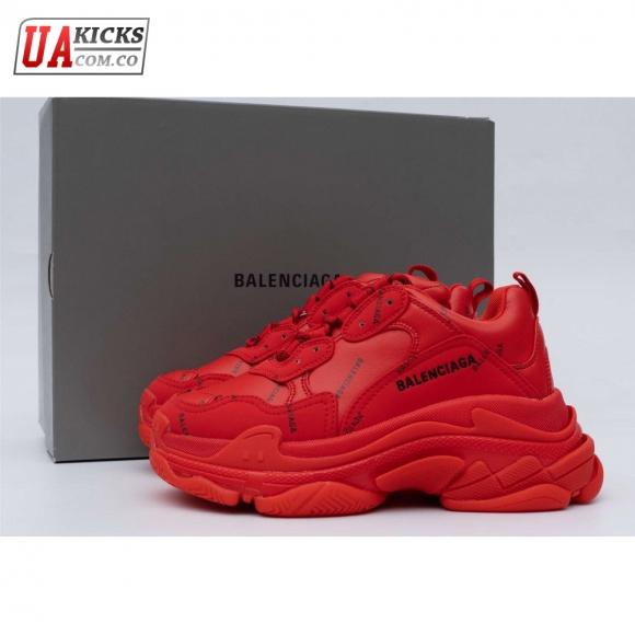 Balenciaga Triple S Allover Logo Red 35-45